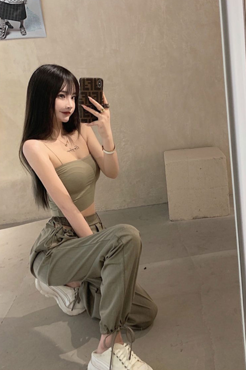 Rope Waist Casual Jogger Sweatpants
