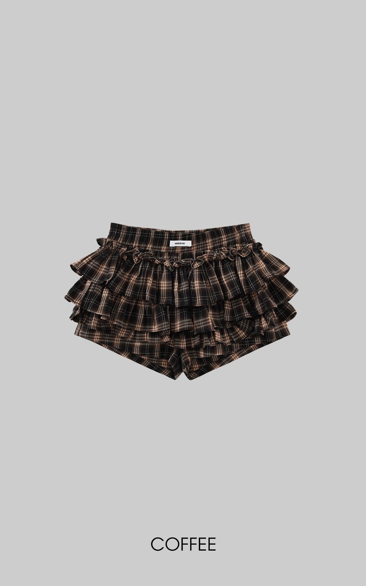 Layered Mini Skirt with Drawstring Detail