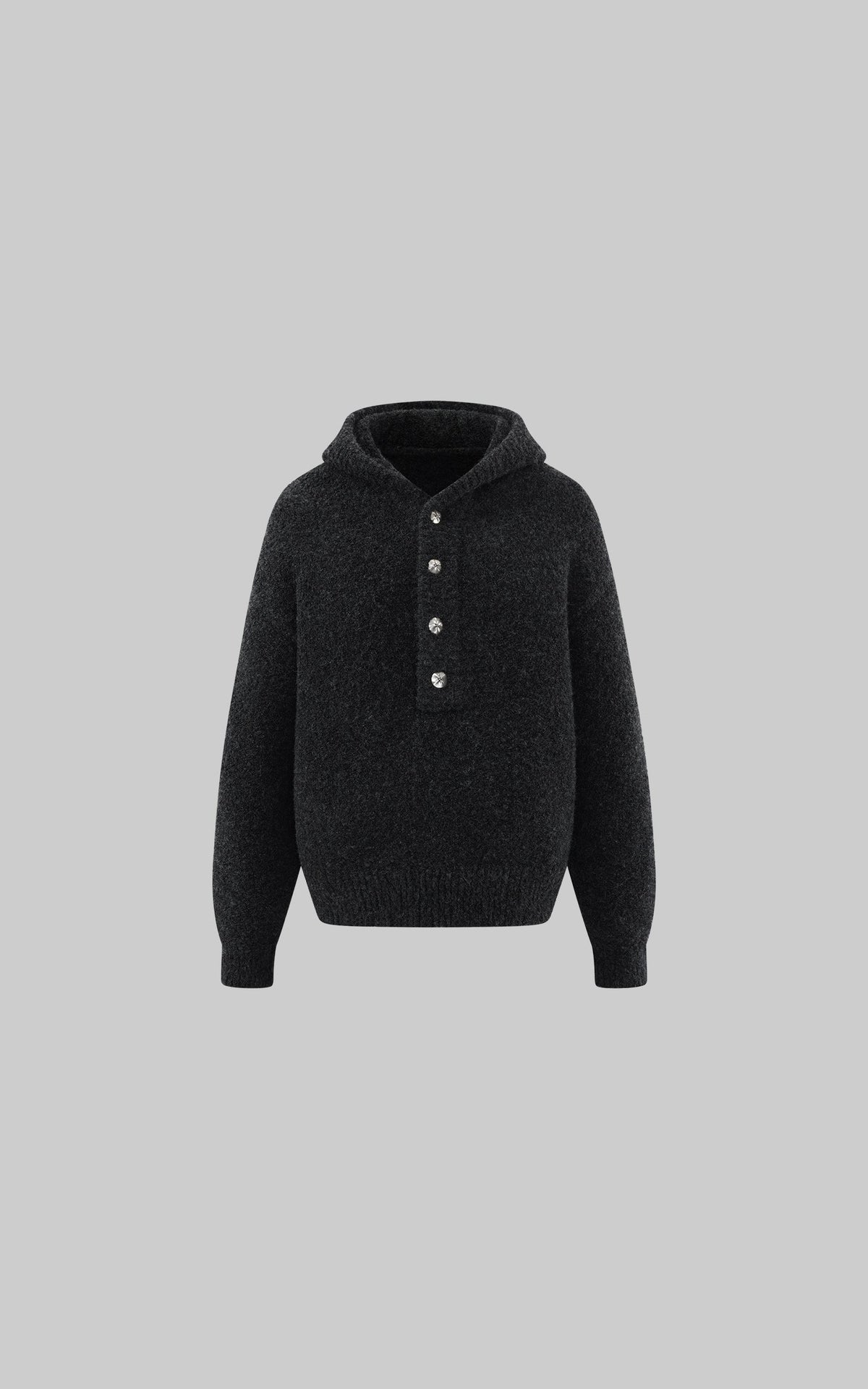Hooded Textured Knit Jacket
