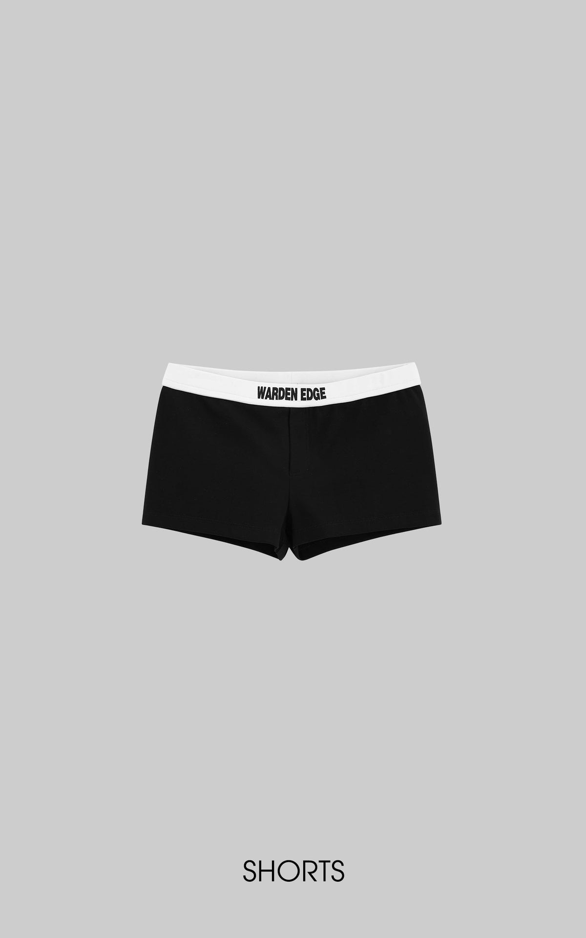 Contrast Waistband Fitted Mini Shorts for Streetwear Layering