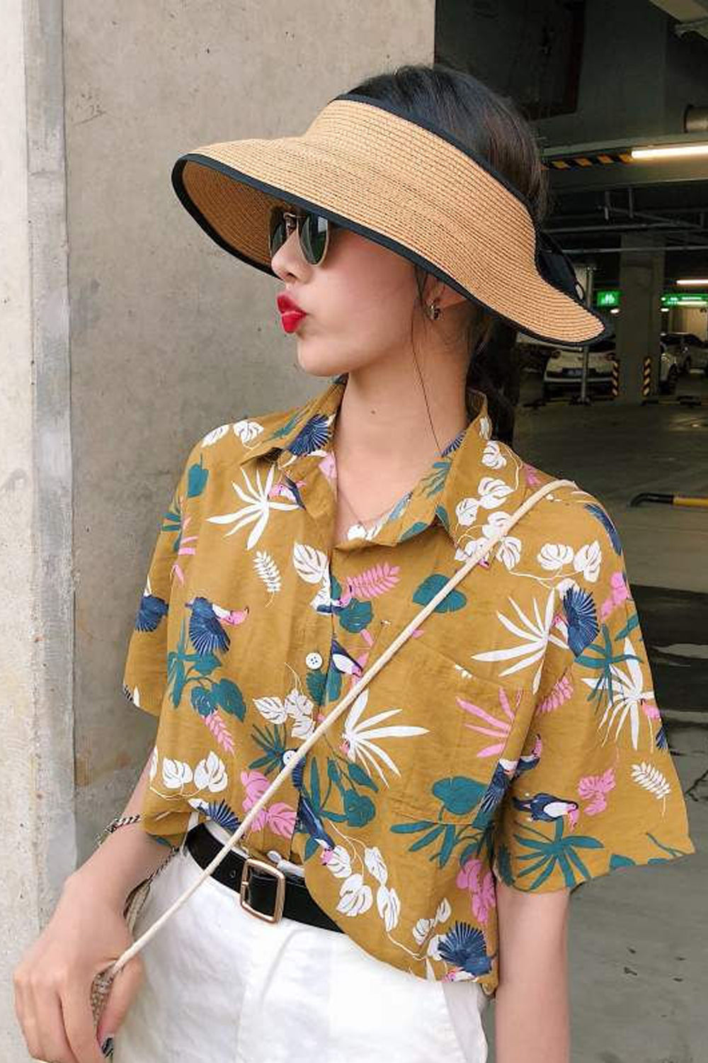 Short Sleeve Fresh Floral Blouse Shirt