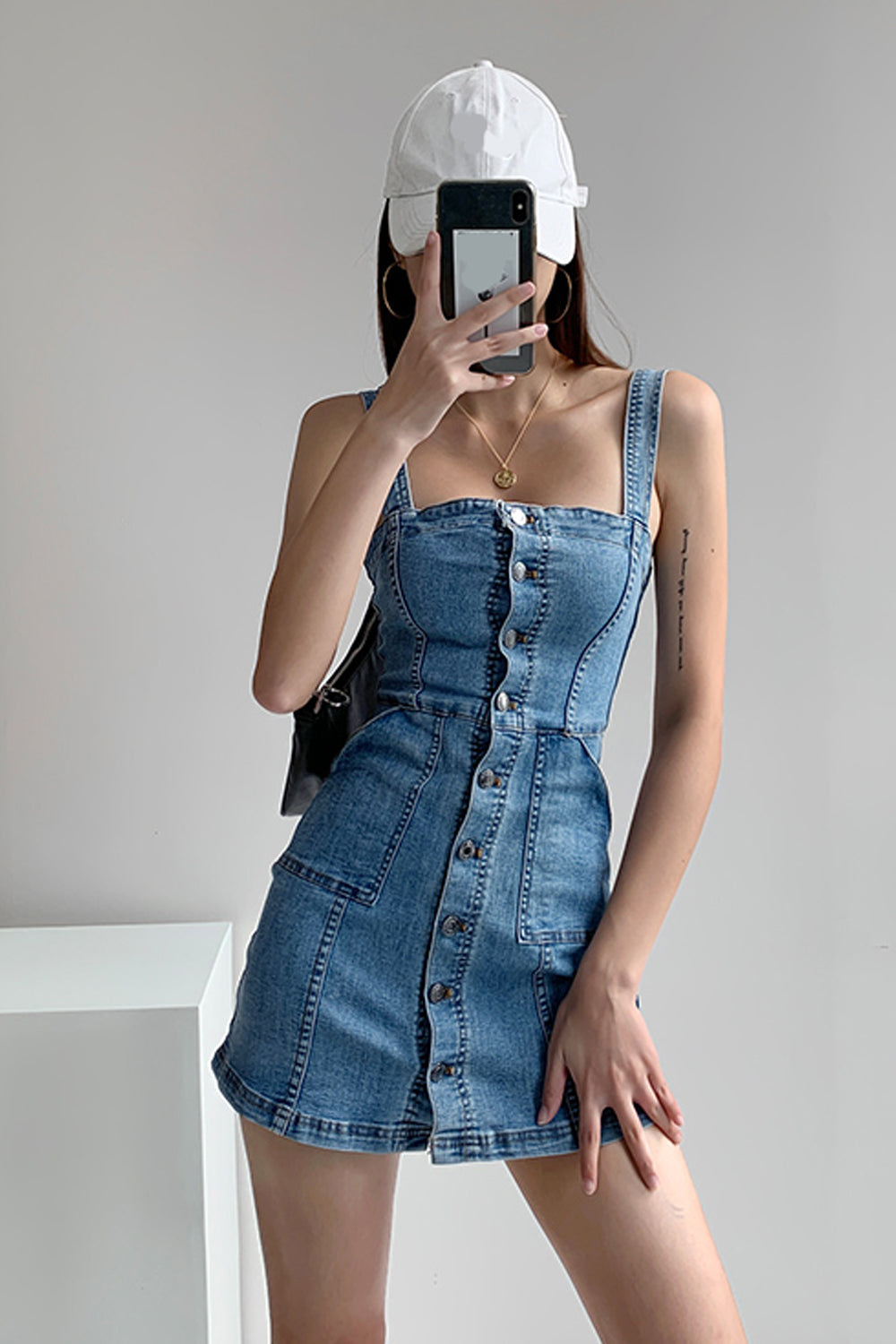 Casual Sexy Denim Mini Dress