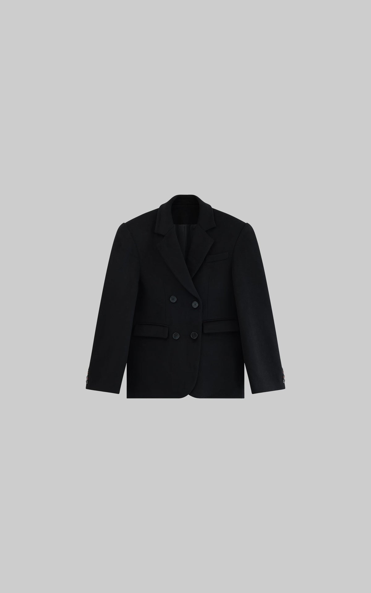 Oversized Double-Breasted Wool Blazer