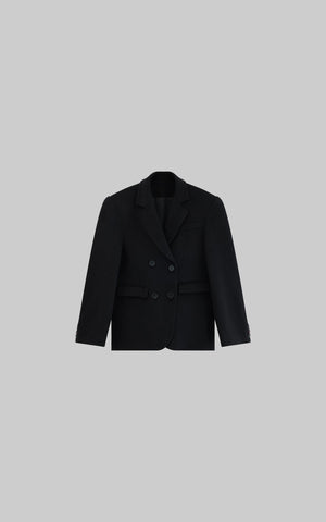 Oversized Double-Breasted Wool Blazer