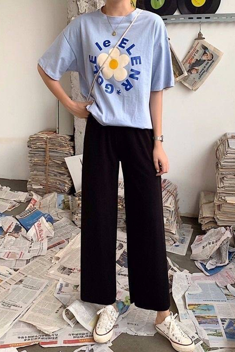 Casual Loose Wide Leg Ankle Length Pants