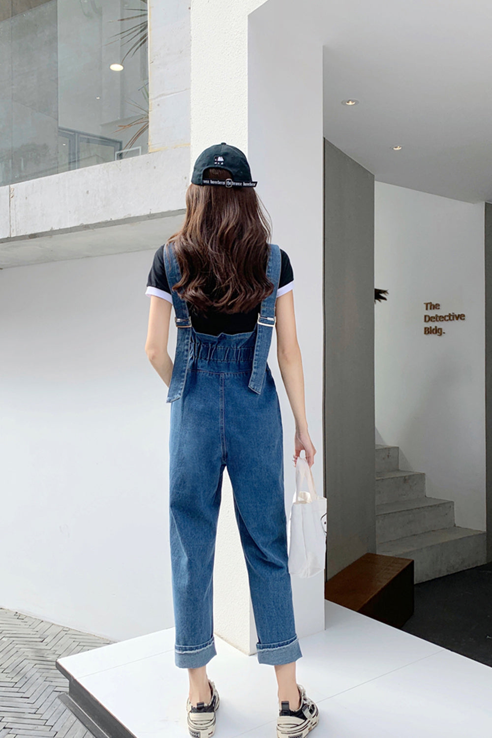 Loose Front Lace Tie Long Jumpsuits
