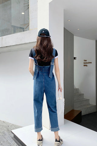 Loose Front Lace Tie Long Jumpsuits