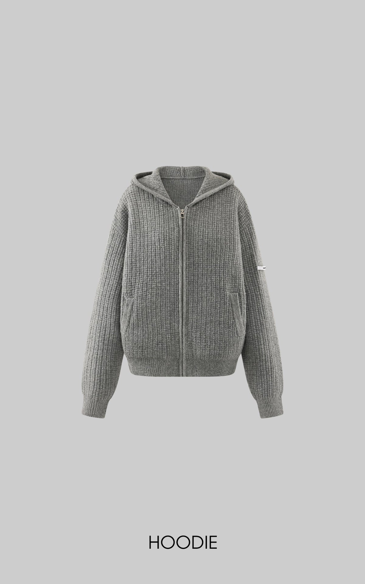 Textured Knit Hoodie and Shorts Set