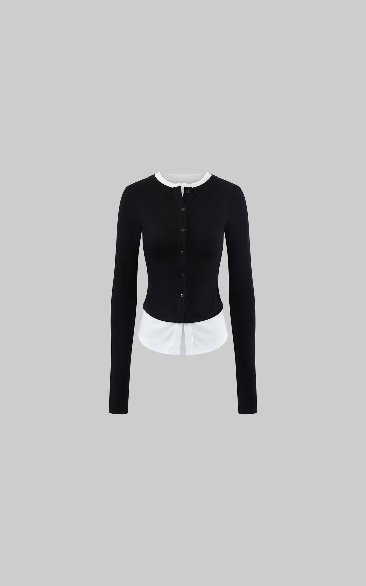 Layered V-Neck Long Sleeve Top