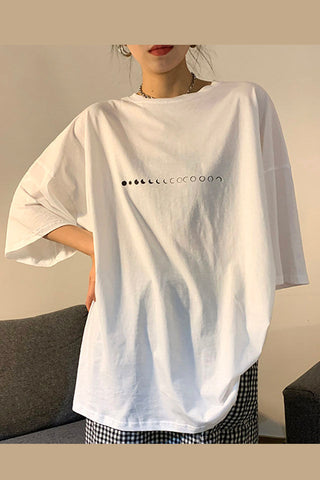 Lockeres Oversize-Shirt mit Mondphase