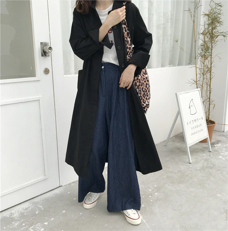 Pocket Long Trench Coat