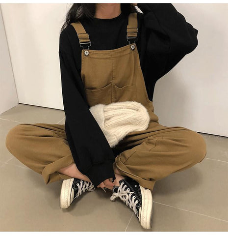 Loose Solid Wide Leg Trendy Jumpsuits