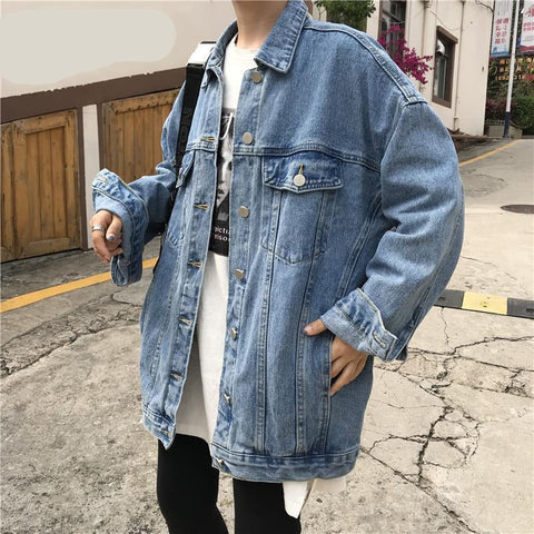 Loose Button Up Oversize Jeans Jacket
