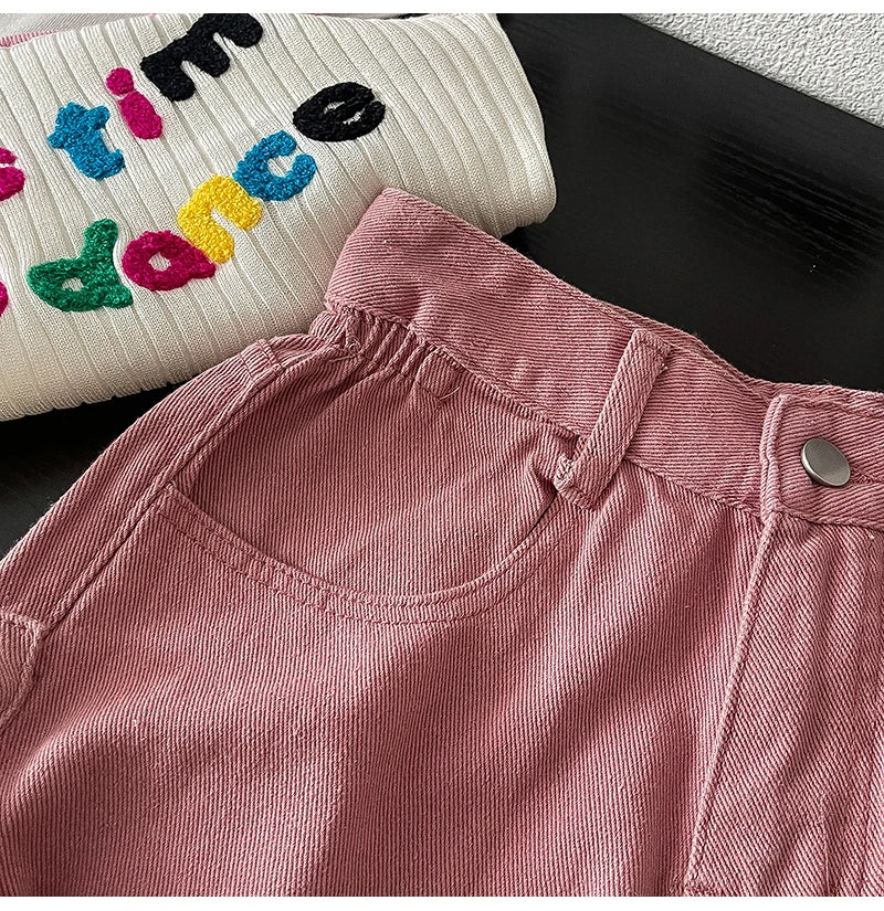 High Waist Classic Pink Denim Shorts