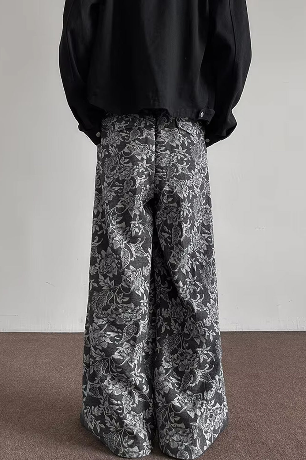 Loose Hip Hop Flowers Pattern Men Pants