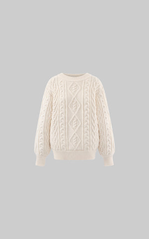 Cable-Knit Oversize Sweater
