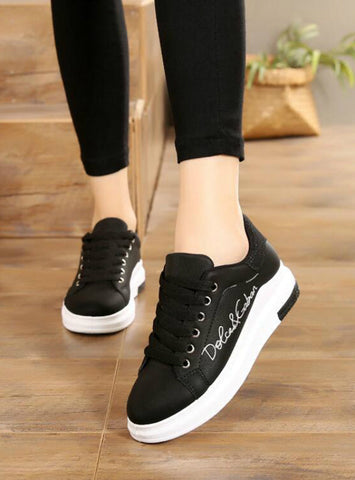 Pink Platform Sneakers Women Vulcanize Shoes