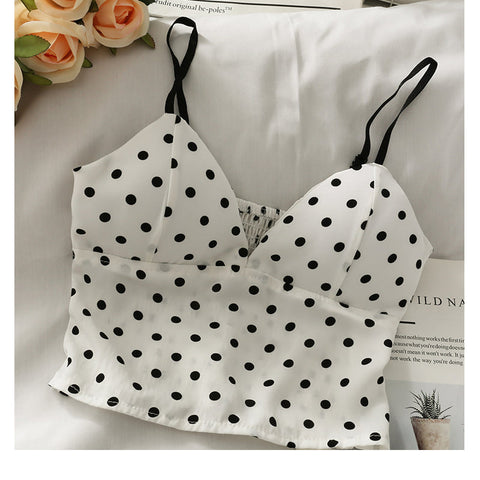 Polka Dot Printing Slim Sexy Tank Top