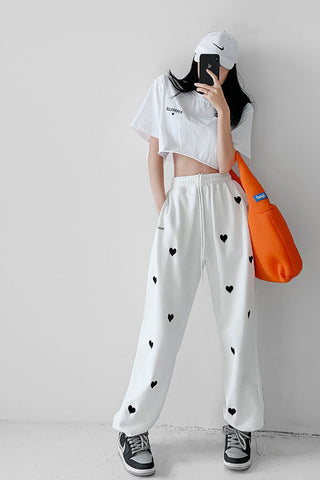 High Waist Love Full Printed Jogger Sweatpants