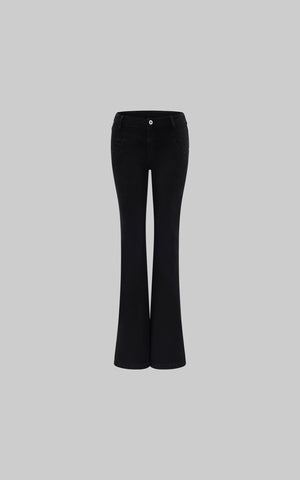 Slim Flared Denim Pants