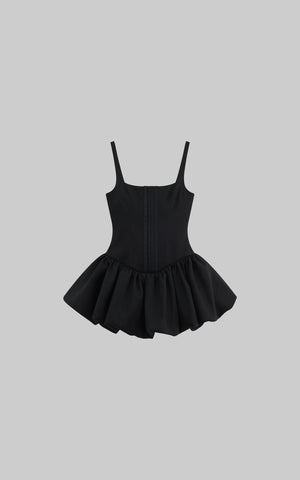 French-Inspired Corset Puff Dress