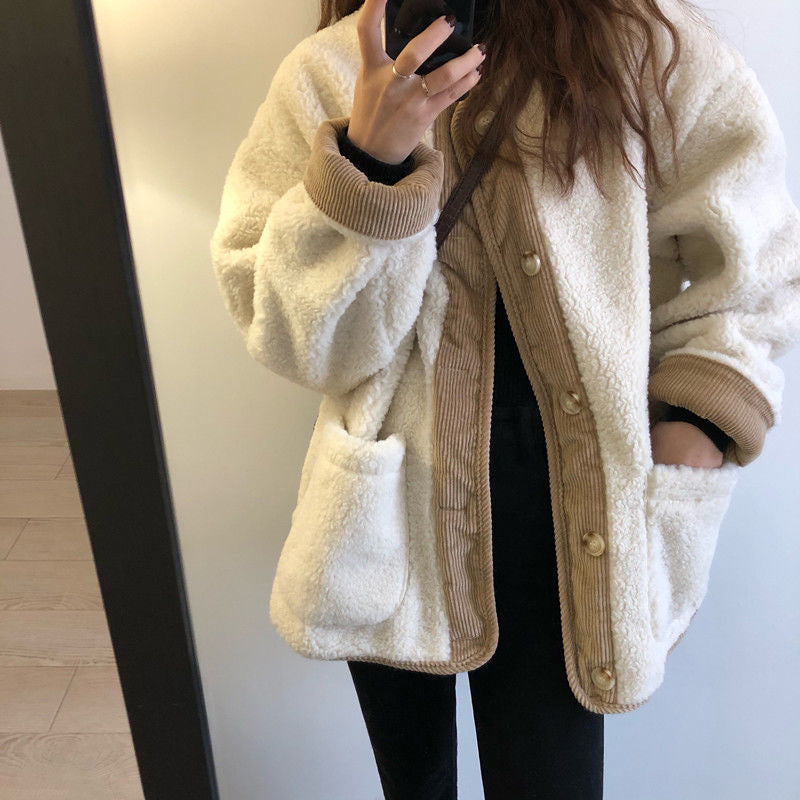 Long Sleeve Retro Warm Parkas Jacket