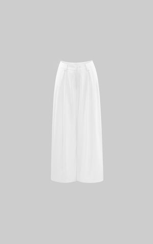 Wide-Leg Tailored Casual Pants with Pleats