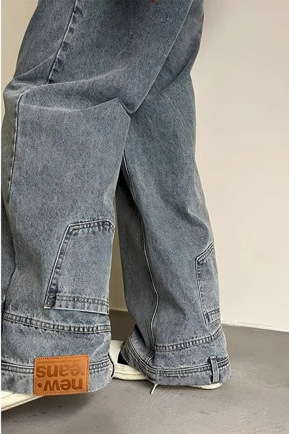 High Waist Reversed Style Jeans Pants