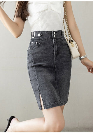 High Waist Slim Office Jeans Skirts