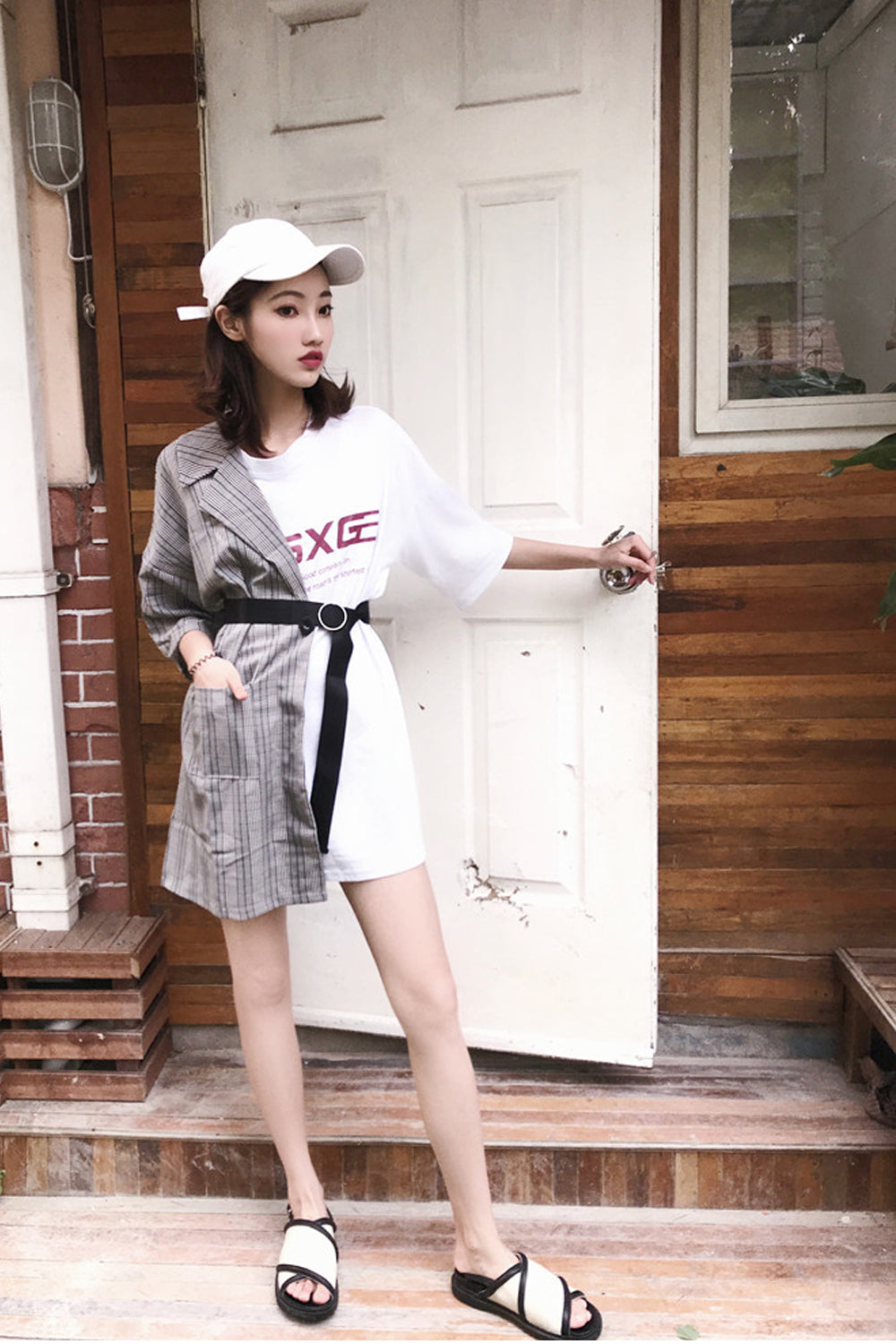 Two Style Stitching Retro Dress
