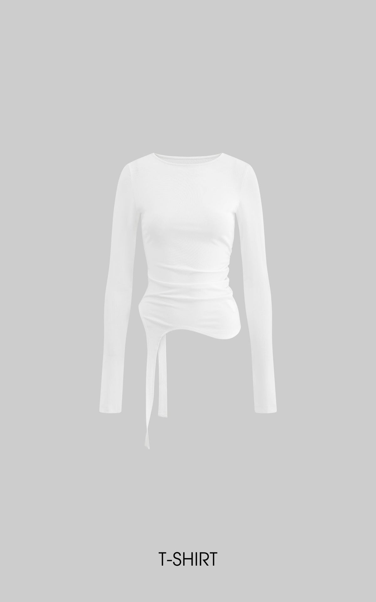 Long-Sleeve T-Shirt Tied-Waist Corset Set
