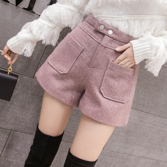 Casual Wool Pocket Pants