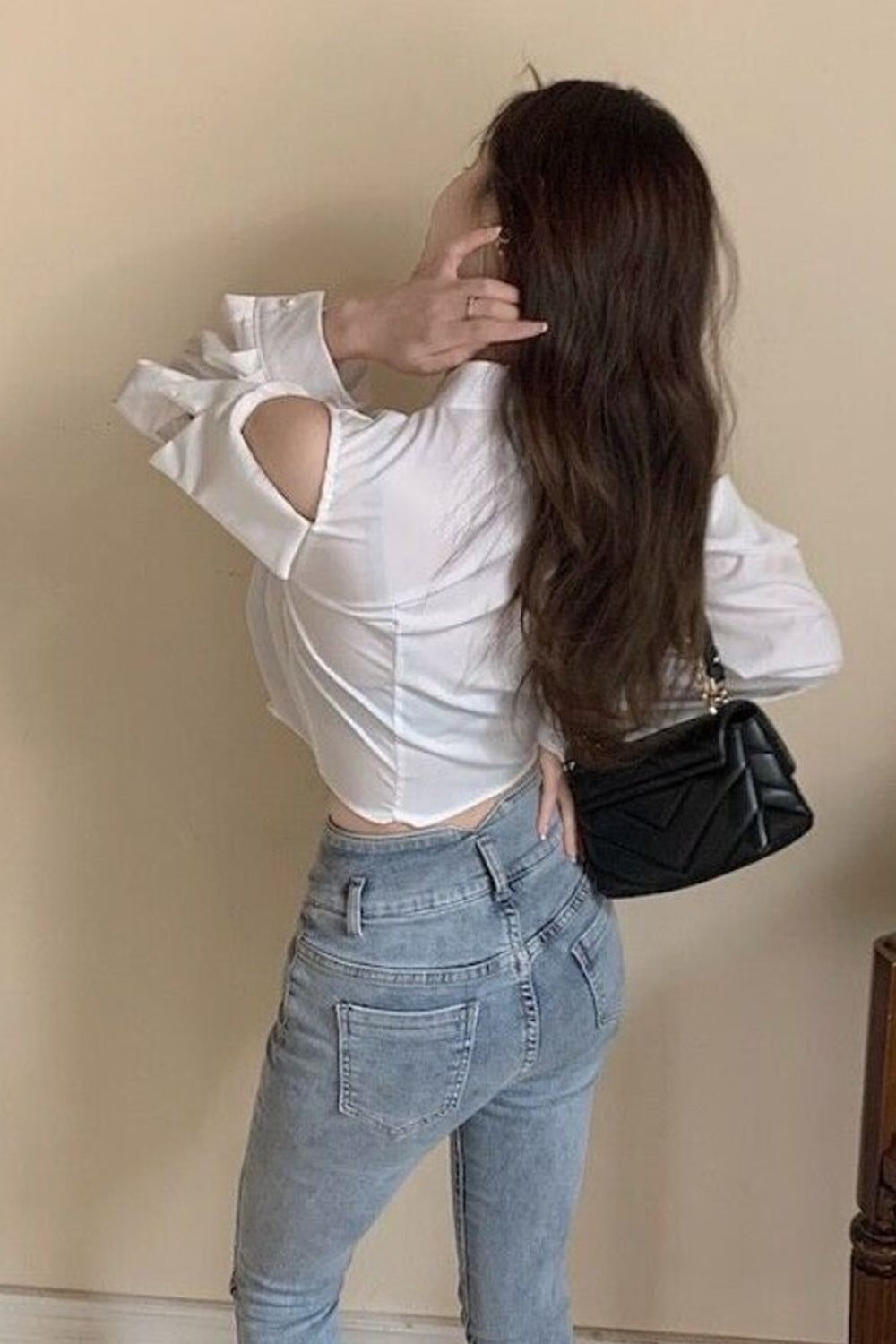 Long Sleeve V-Neck Sexy Off Shoulder Blouse Shirt