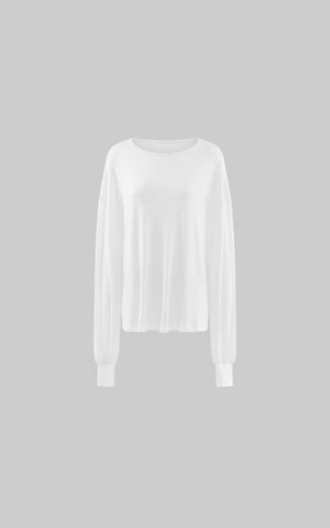 Relaxed Fit Long Sleeve Jersey Top