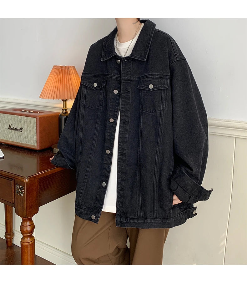 Turn Down Collar Classic Denim Men Jacket