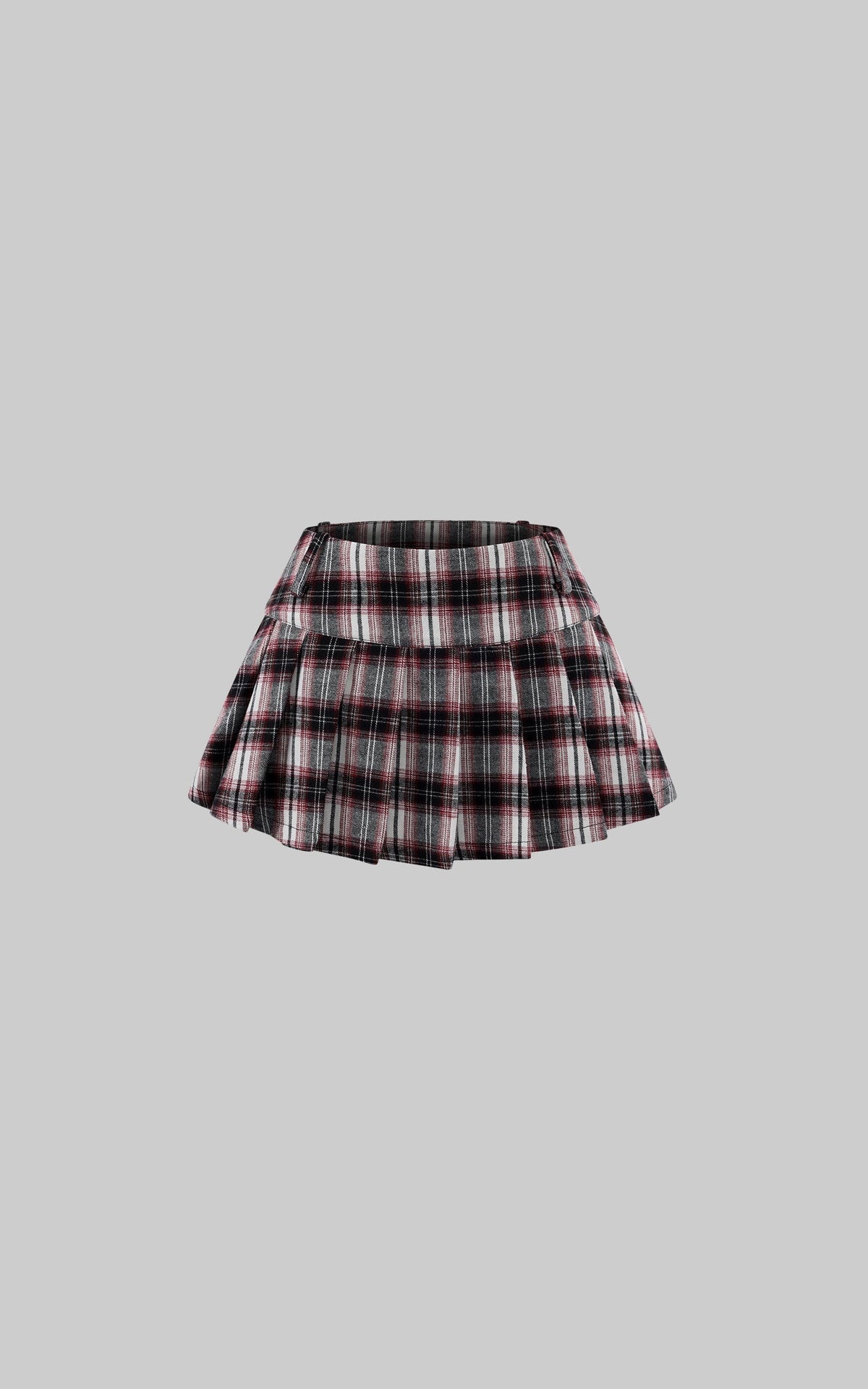 Plaid Pleated Mini Skirt