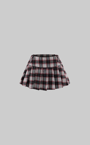 Plaid Pleated Mini Skirt