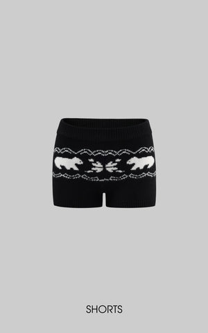 Polar Knit Hoodie & Shorts Set