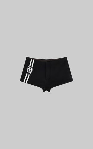 High-Waist Wool Shorts
