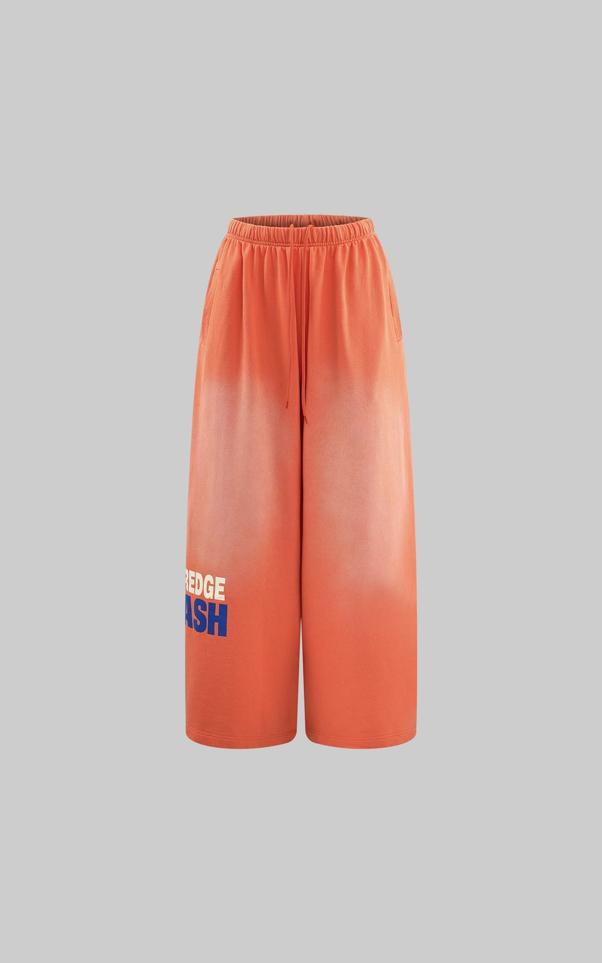 Gradient Wide-Leg Pants with Bold Print