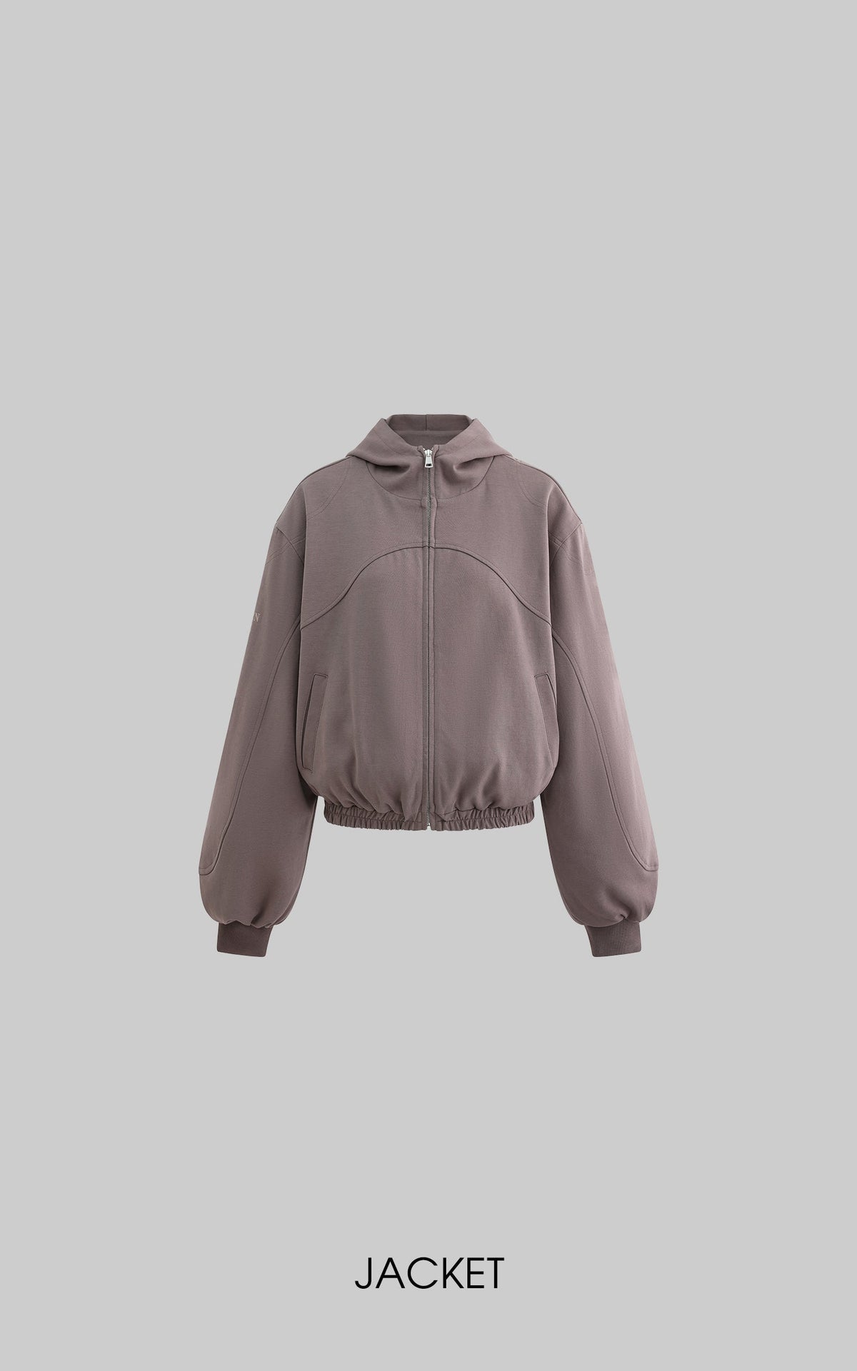 Zipped Hooded Sweatshirt Jacket
