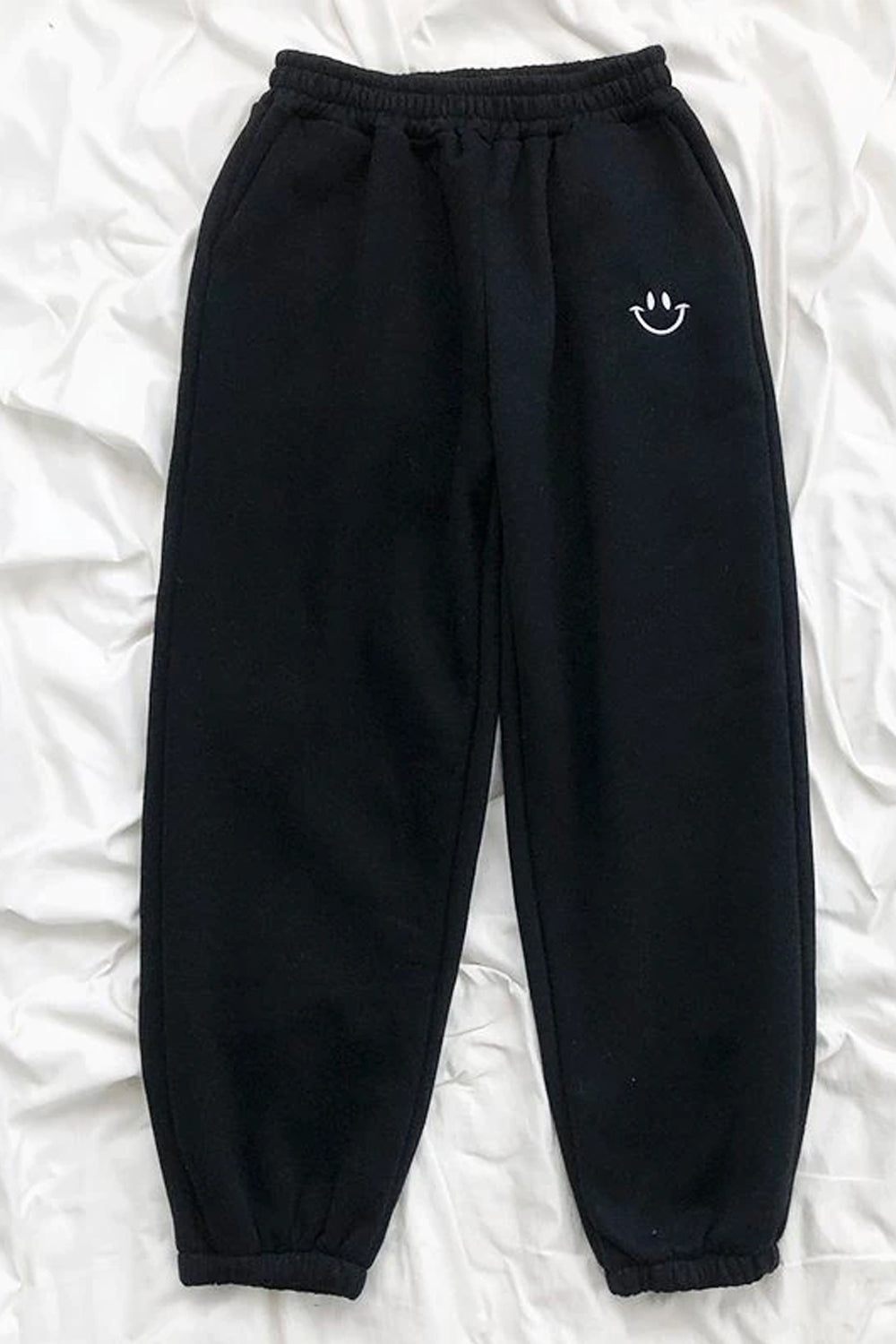 Casual Smile Emoticon Jogger Sweatpants