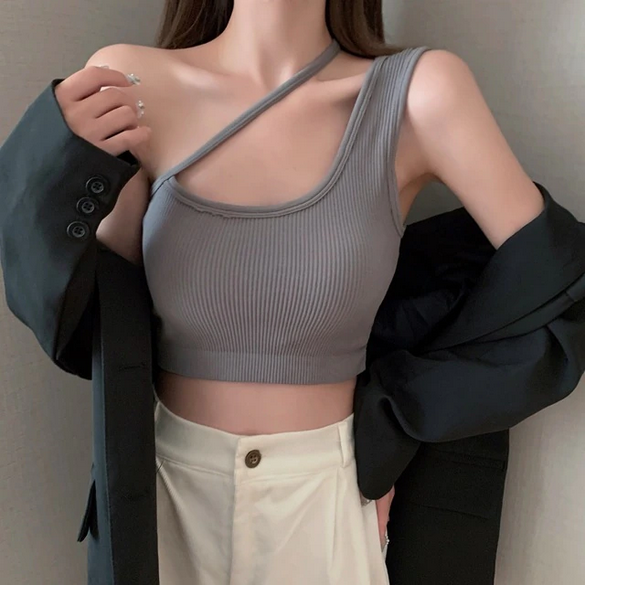 Sexy Crop Tops mit einer Schulter 