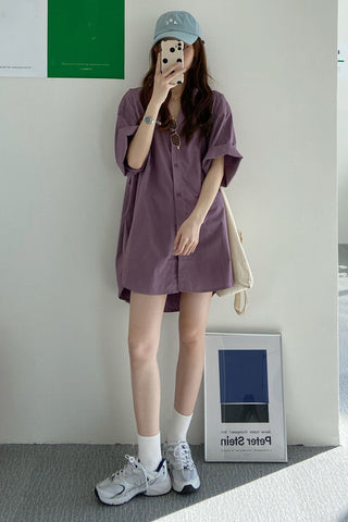 Loose Short Sleeve Casual Blouse Shirts
