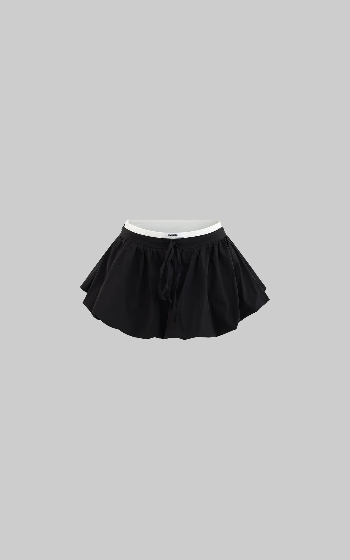 Black Flower Bud Mini Skirt