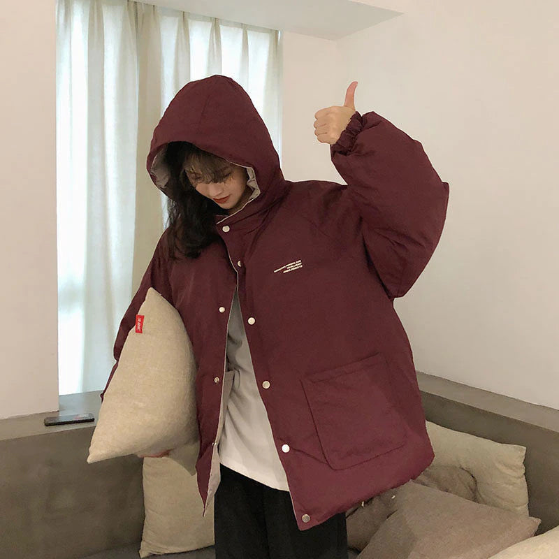 Two Sided Style Warm Parkas Jacket