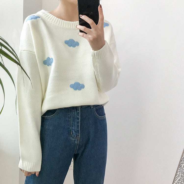 Vintage Clouds Knitted Sweater