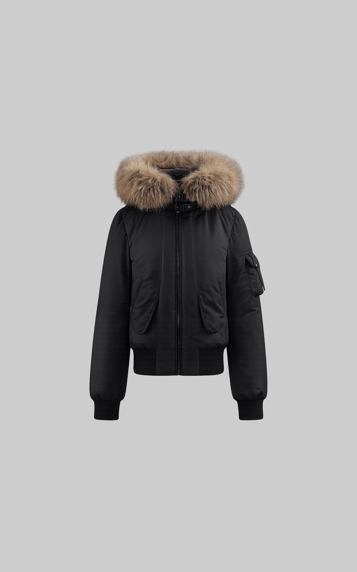 Cropped Fur Collar Down Jacket