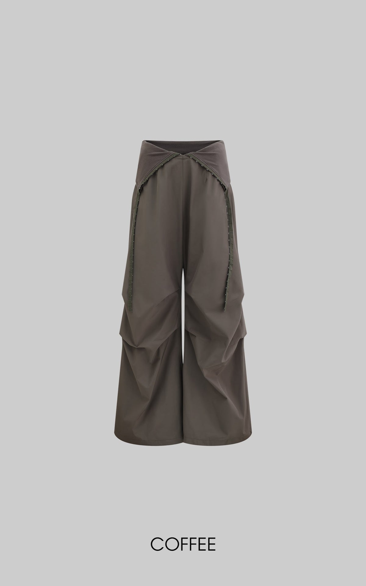 Paratrooper Draped Wide-Leg Pants