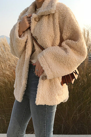 Loose Faux Fur Fluffy Coat Jacket